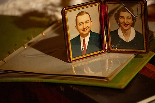 Aufstellbilder zum Andenken an Nahestehende