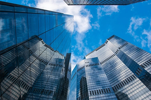 Hochhäuser großer Unternehmen